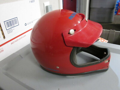 90s monarch dot motorcycle helmet Ankei Monarch Child Size LFull Face Motocross Competition Red Helmet DOT  #706