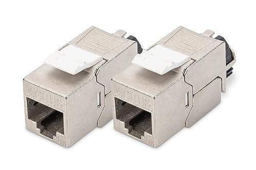 DIGITUS Keystone Module Cat-6A Blindé - 2 pièces - RJ45 Femelle - 500 MHz 10GBas - 第 1/6 張圖片