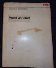 FMC 3AH 4AH (MH) STREET SWEEPER PARTS MANUAL BOOK CATALOG 58514