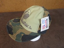 Vintage NWT Gander Mountain Camo Snapback Trucker Hat hunting Goose WIDE bill