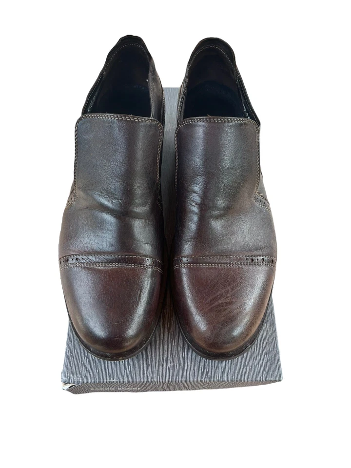 Bacco Bucci Ascoli Brown Calf Skin Slip On Shoes Made In Italy Men’s 9.5D/EE - Image 2 of 4