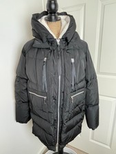 Orolay Thickened Down Jacket Black Womens Size L Orange Lining Worn Once $150