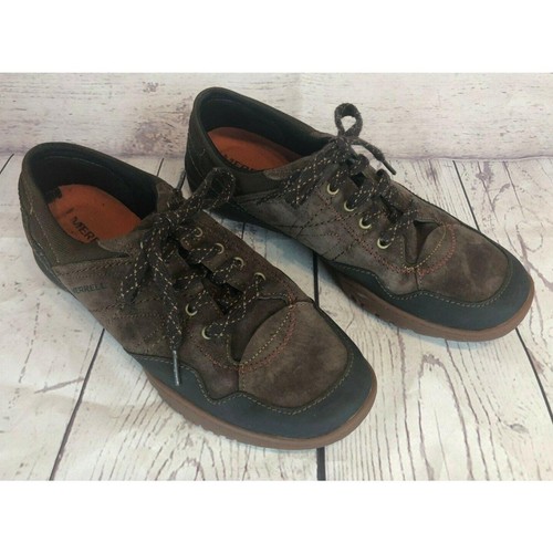 Zapatos mocasines Merrell Albany de cuero espresso de encaje para mujer 9,5/40,5 (56u