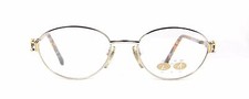 Club LA 6311 Oval Gold Silver Metal Fancy Vintage Eyeglasses 90s France NOS