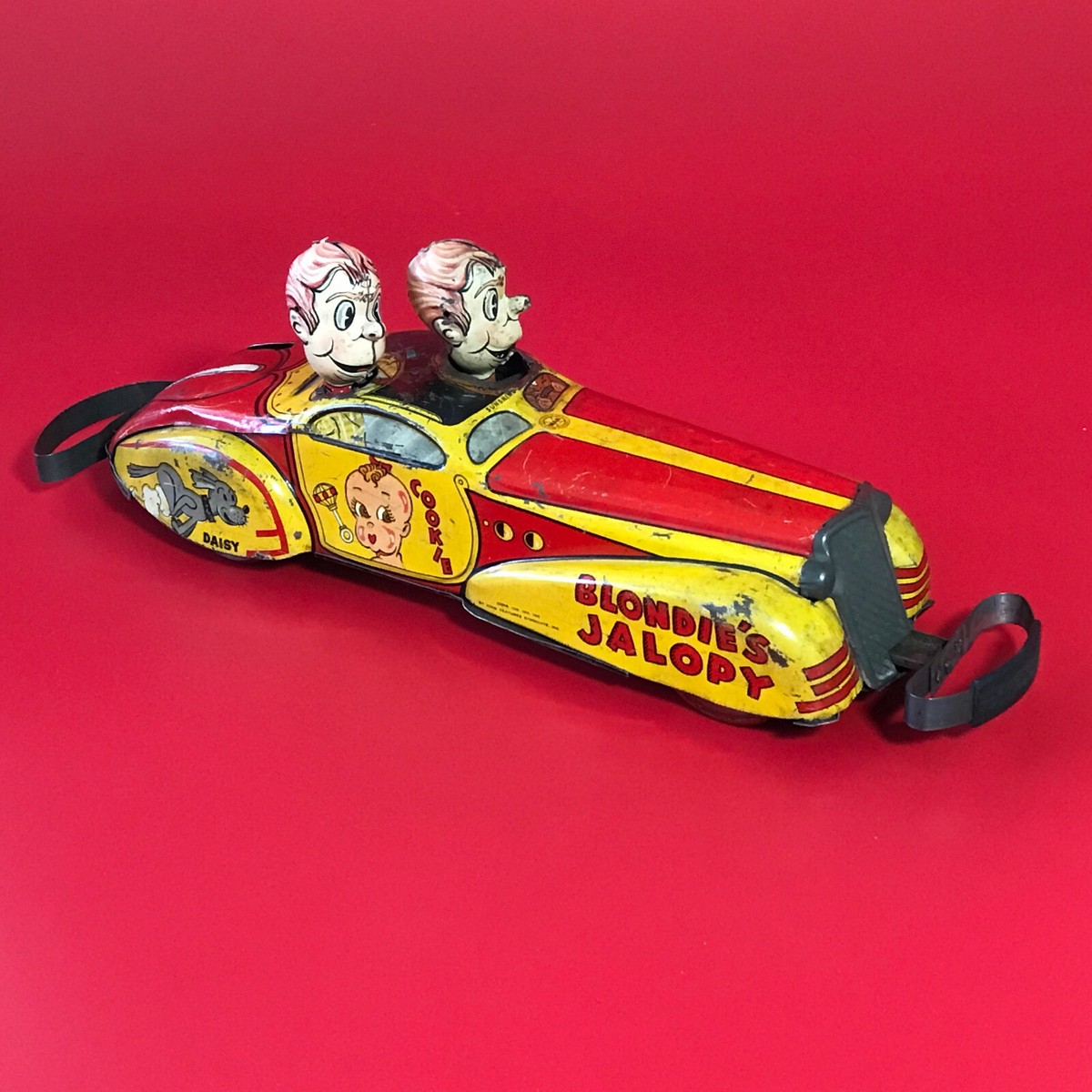 Marx Blondie's Jalopy Sunshine Car - vintage tin wind up