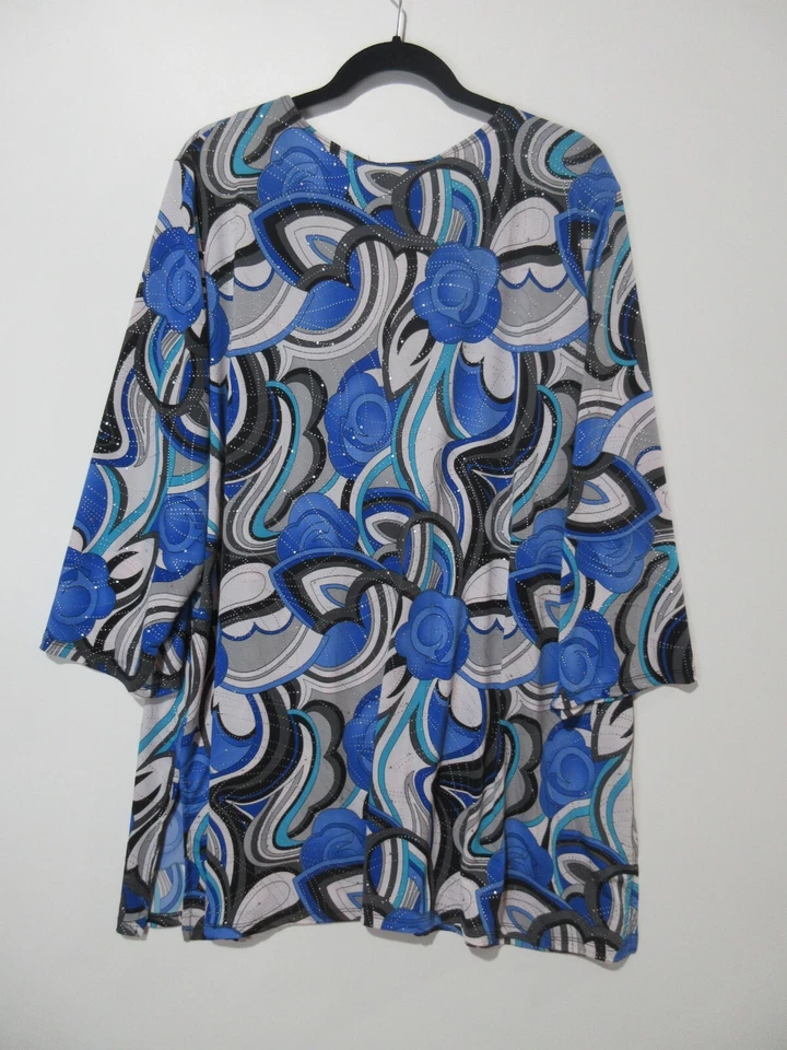 Lot of 3 Sz 2X Liz & Me Paris T Shirt + Maggie Barnes Tunic Rhinestones + Coral - Image 4 of 4