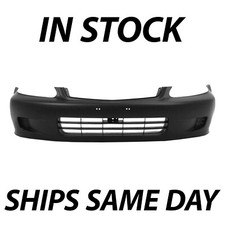 New Primered - Front Bumper Cover Replacement Fascia For 1999 2000 Honda Civic