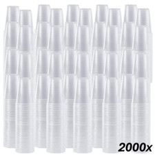 Clear Disposable Plastic Cups Reusable Drinks Party Glass 100-6000Pcs 7Oz/200ml
