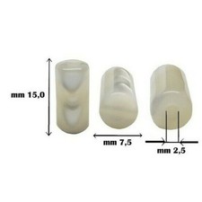 Bottoni Buttons per fisarmonica bianco perla svasato pistoncino acrilico 7,5 mm
