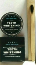 Natural Organic Black Charcoal Teeth Whitening Powder + 1 Toothbrush Jargod
