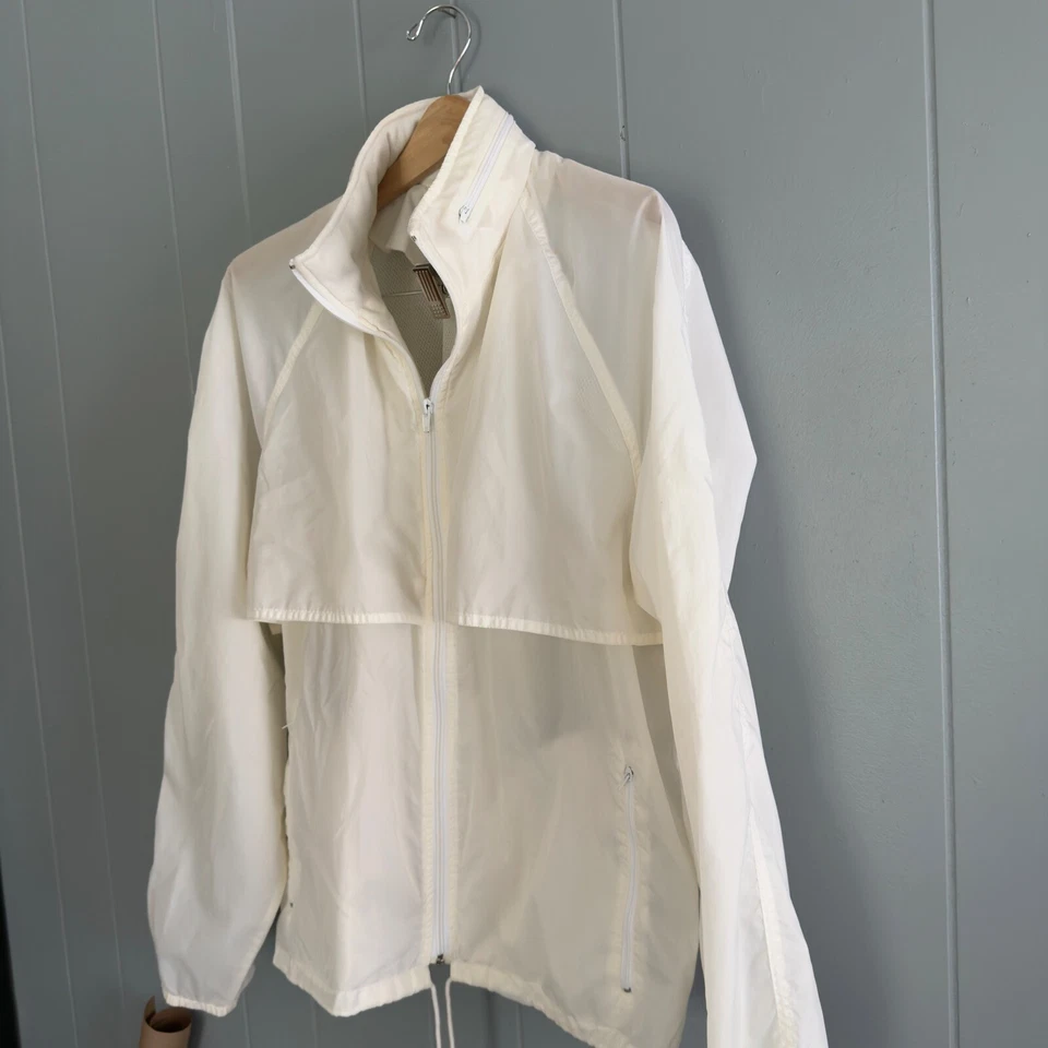 Chaqueta cortavientos vintage marfil St. John's Bay L años 90 abuela costera preppy Foto 2 de 4