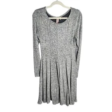 Dolan Left Coast Piper Womens Sweater Dress heathered gray sz S cozy, bonfire