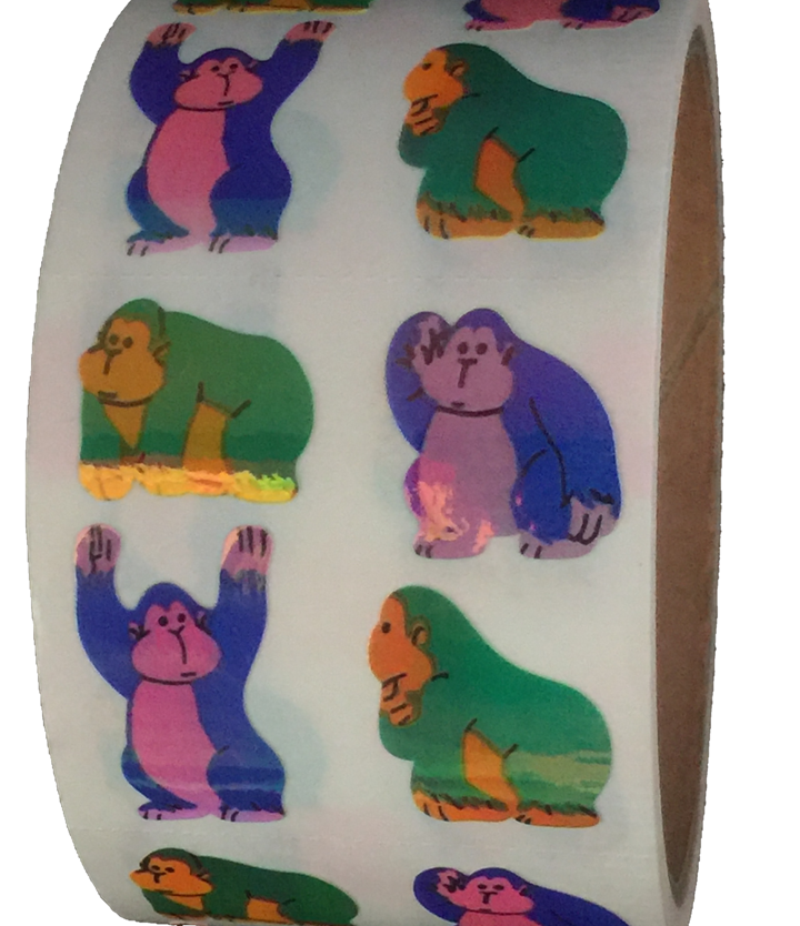 400 Ape stickers in roll of 100 modules (2