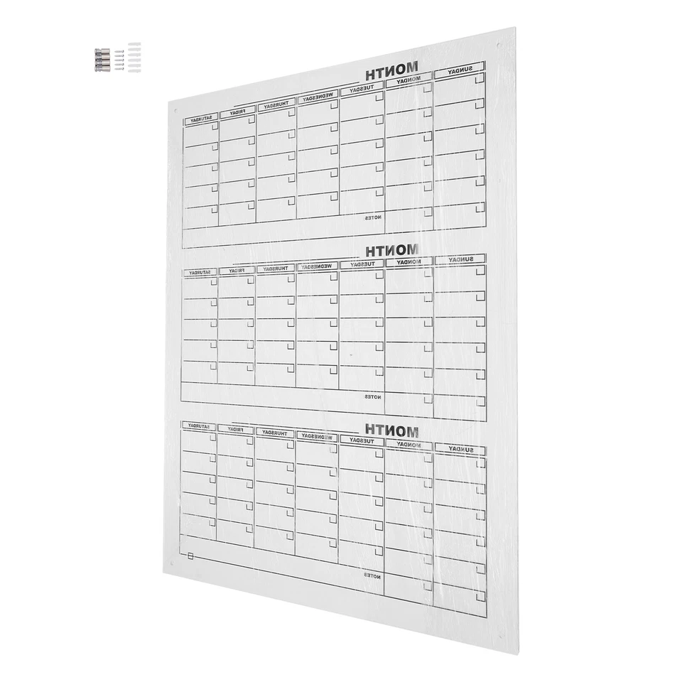 Pizarra Acrílica Calendario Planificador Trimestral Tablero Calendario Tablero de Borrado en Seco Foto 3 de 4