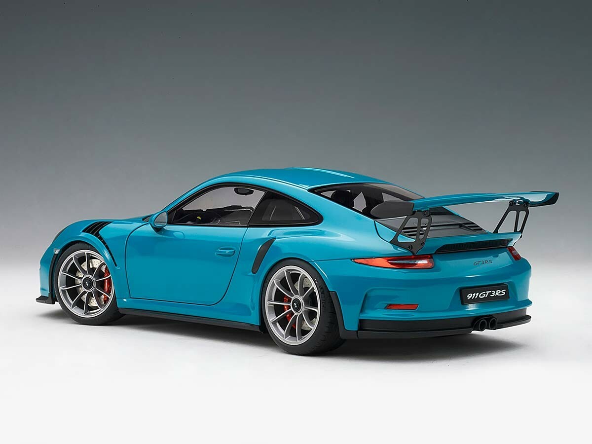 Porsche 911 GT3RS 2018 – Bleu Miami – Minichamps 1/43 – Neuf Sous Blister