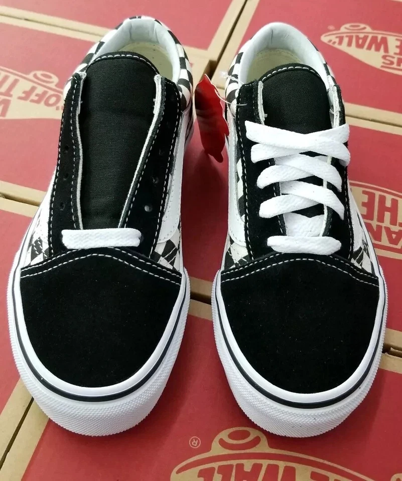 VANS OLD SKOOL QUADRICULADO PRIMÁRIO PRETO/BRANCO PRÉ-ESCOLAR VN0A38HBP0S - Imagem 3 de 4