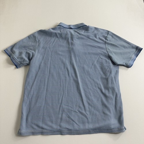 Tommy Bahama Polo Shirt Size 2XL Mens Supima Cotton Blue Stripe Casual - Picture 3 of 6