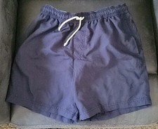 George Men's Blue W/ Drawstring Swim Trunks with Stretch Size Medium With Liner