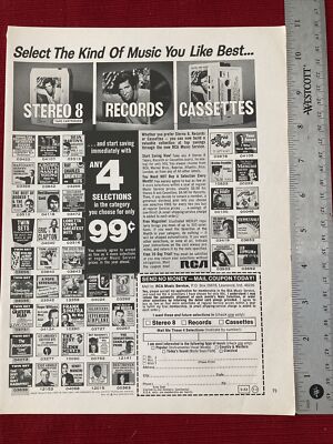 RCA Music Service Offer 1971 Print Ad