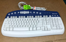 Vintage Microsoft Ergonomic MultiMedia Keyboard 1.0A Wired PS/2 KB-0168