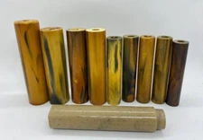 Old BAKELITE Vein Rods Handle Vintage Prayer Bead Set of 10 366 g SIMICHROME TES