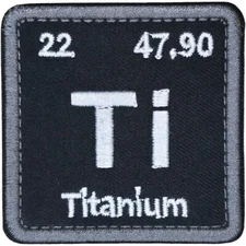 TITANIUM TI PERIODIC TABLE ELEMENT SYMBOL SWAT TACTICAL HOOK MORALE PATCH
