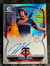 2023 Bowman Chrome REFRACTOR 1st PROSPECT ROOKIE AUTO Kyler Fedko 410/499