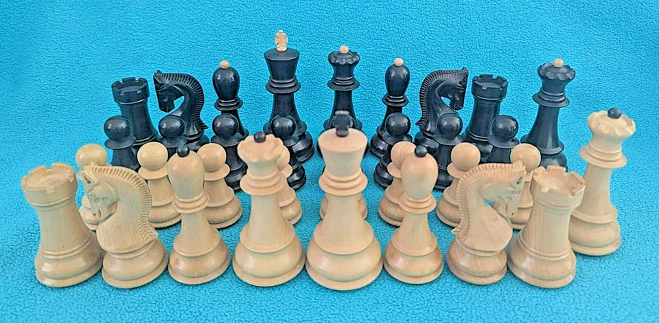 THE CHESS STORE 3.25" ZAGREB Wood/Wooden Chess Set~Extra Queens~Ebony & Boxwood - Image 2 of 4