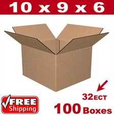 100- 10x9x6 Cardboard Boxes Mailing Packing Shipping Box 32ECT Corrugated Carton