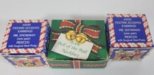 Avon Bell Of The Ball, Mr.Snowman 1992 Earring Set