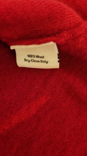 Neve Designs Womans Floral 100% Wool Cardigan Sweater Red Sz Medium - Picture 6 of 10