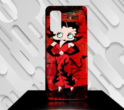 Coque Betty Boop Pour Samsung Galaxy A10 à A90 - Rigide Blanche Mate, Anti-chocs