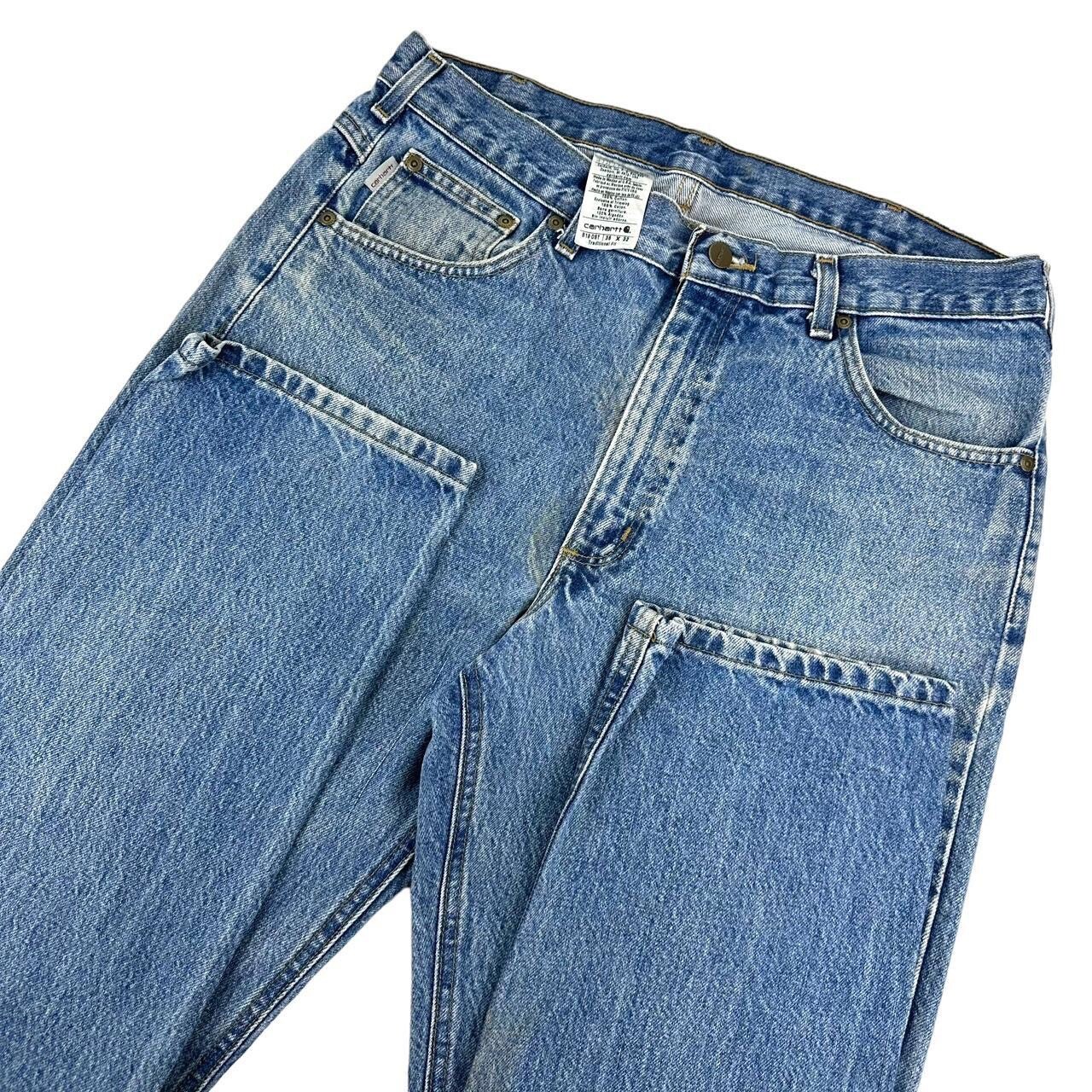 Vintage Carhartt B18 DST Jeans W36 L32, Traditional Fit, Washed Blue (R+TJ604) thumbnail 5