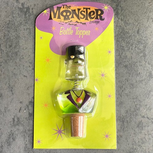Vintage Halloween Wackelkopf Korken Wein Flaschenverschluss Frankenstein Monster Loung