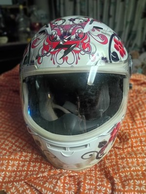 Scorpion EXO - 500 Dahlia 2 Full Face Motorcycle Helmet With INNER visor. Size S