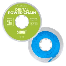 Blue Short Dental Orthodontic Power Chain – 15 ft Elastic Ligature for Braces