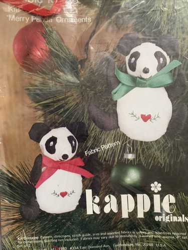 Kits d'ornement pandas souris chat de Noël couture et application neufs dans leur emballage lot de 3 kits - Photo 6/7