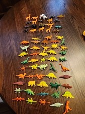 MINI PLASTIC DINOSAUR Lot Of 47 ZOO ANIMALS TOY FIGURES Lot Of 20 And A COW