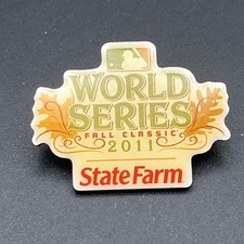 MLB Baseball World Series 2011 Fall Classic State Farm Sponsor Lapel Hat Pin