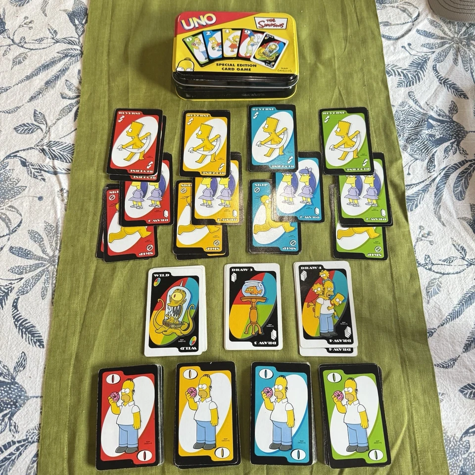 2003 Simpsons UNO Special DRAW 3 Edition * Game Tin Cards Complete * KANG KODOS - Image 3 of 4