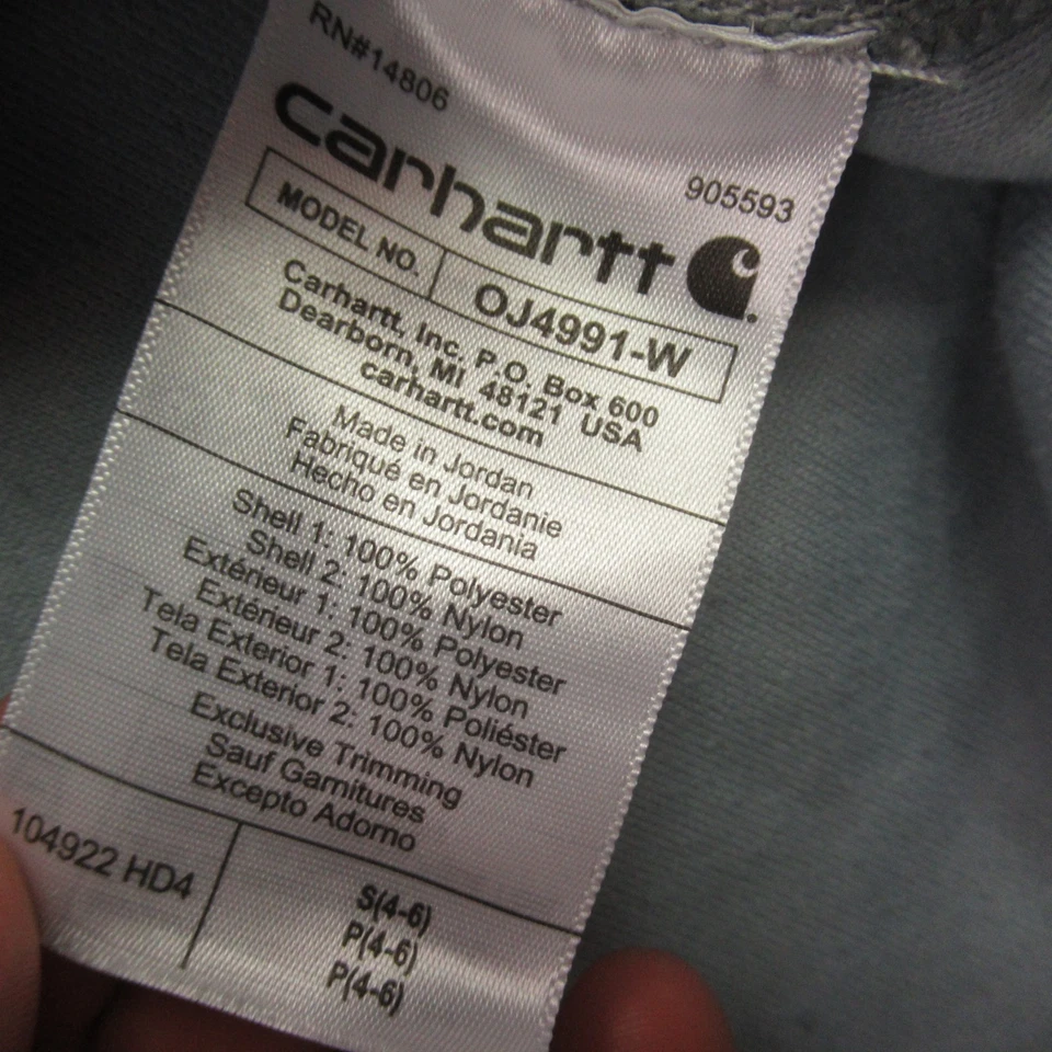 Suéter Carhartt Niñas Pequeño 4-6 Gris 1/4 Snap Polar Manga Larga Calce Relajado Foto 4 de 4