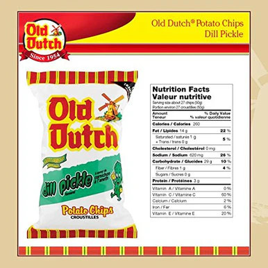 Old Dutch Dill Pickle Chips - 40x40g