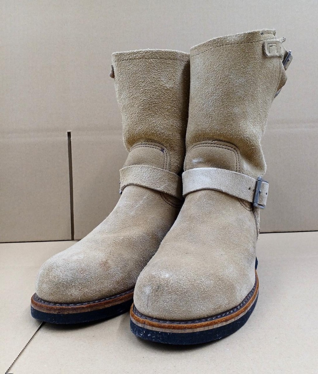 RedWing Boots 8268 Engineer Boots PT99 Roughout Suede Beige RedWing Boots 8268 Engineer Boots PT99 Roughout Suede Beige