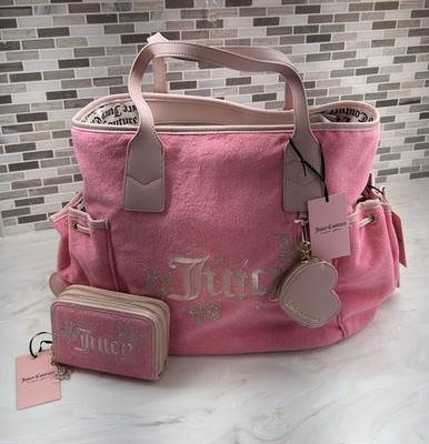 Juicy Couture Wingin It Tote & Wallet Set Pink Lemonade/Pink