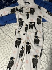 Cow Pj 1 Piece Set Size M Unisex 100 Cotton Long Sleeve