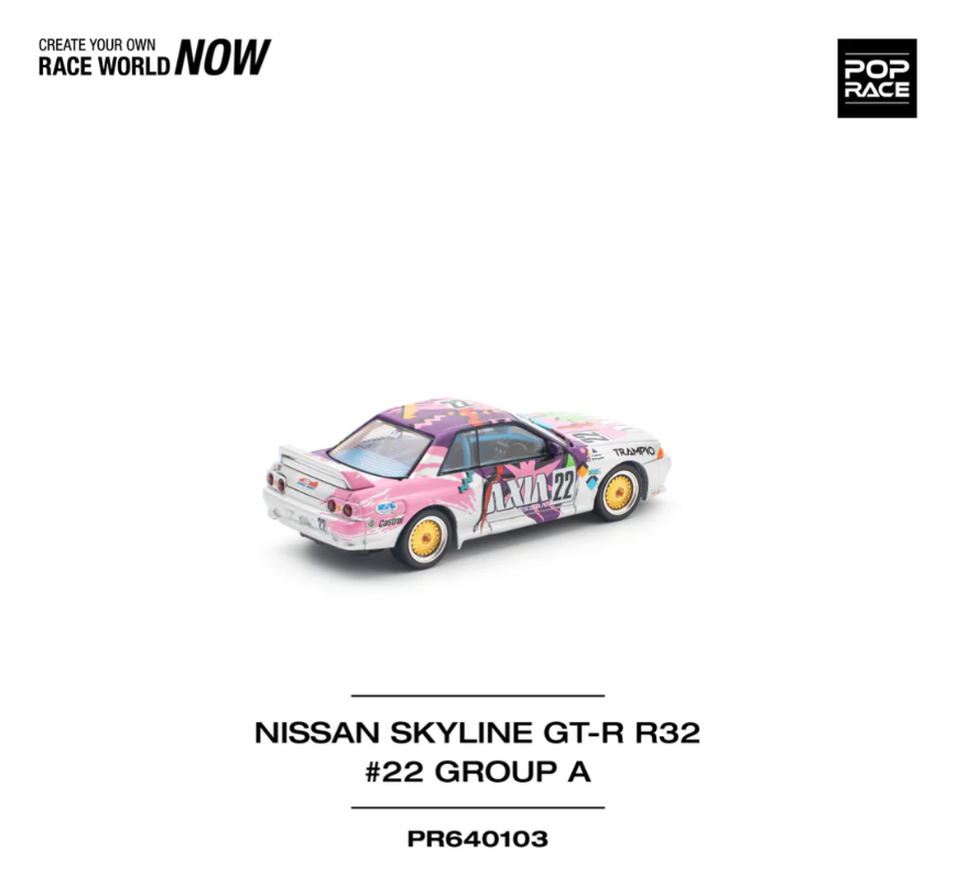 Pop Race Nissan GT-R R32 # 22 AXIA GROUP A 640103 1/64 | eBay