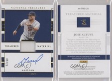 2021 National Treasures Treasured Material Signatures Gold /25 Jose Altuve Auto