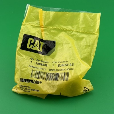 OEM CAT Caterpillar 9/16-18 Thread 90-Degree Elbow Adapter 1966838 196-6838