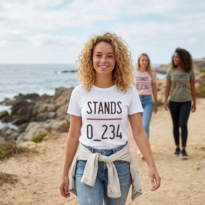 Unique limited Edition  STANDS 0_234 T-Shirt | Minimal Typographic Tee