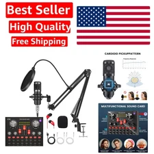 FIFINE K688 Podcast Microphone Kit, USB/XLR Dynamic Microphone for PC/XLR Mixer